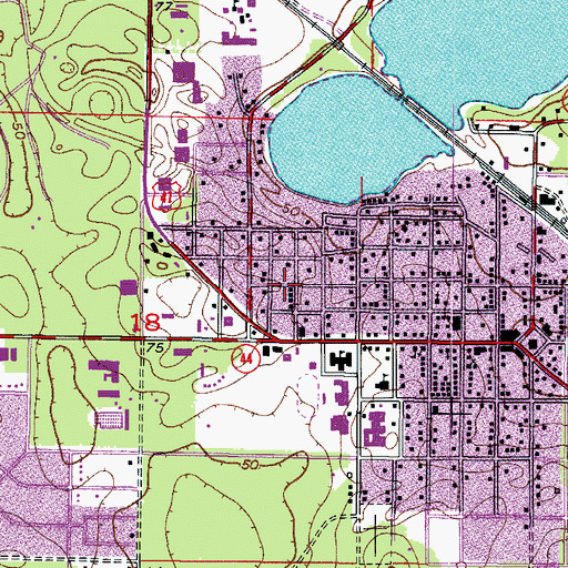 Topographic Map of Inverness Regional Shopping Center, FL
