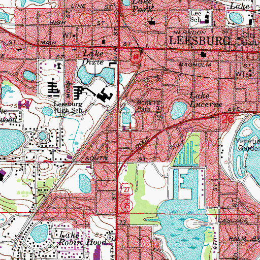 Topographic Map of South Fourteenth Shopping Center, FL