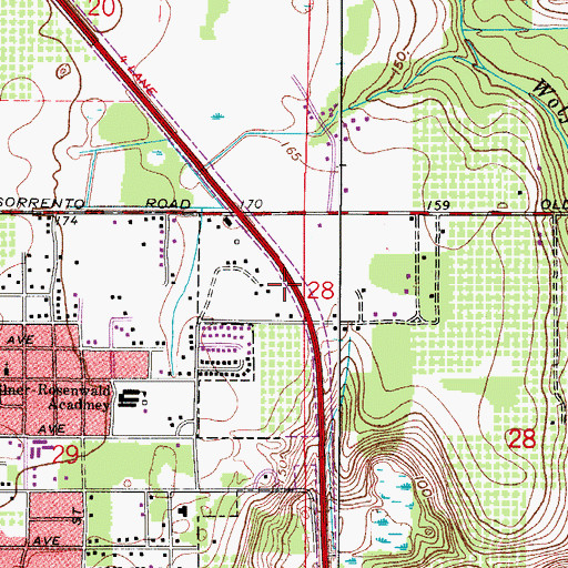 Topographic Map of Golden Triangle Shopping Center, FL