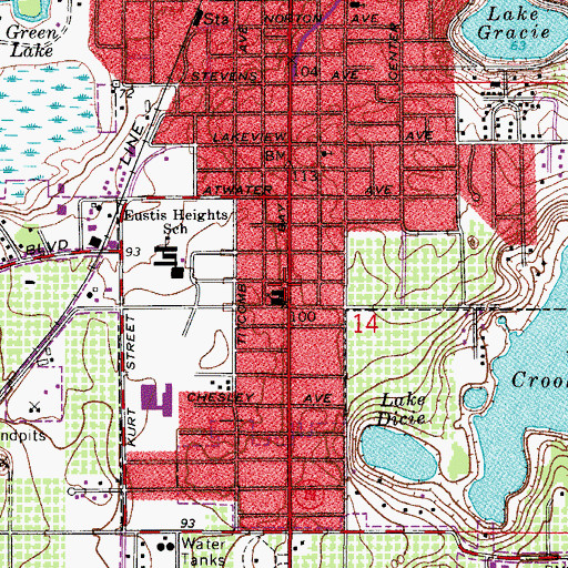 Topographic Map of Lake Hills Plaza, FL