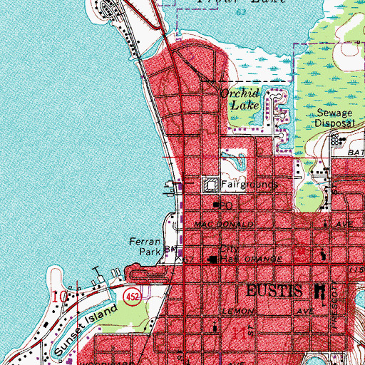 Topographic Map of Bittner Plaza, FL