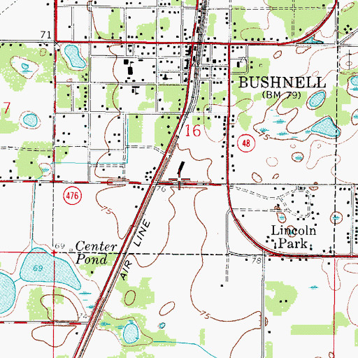 Topographic Map of South Sumter Plaza, FL