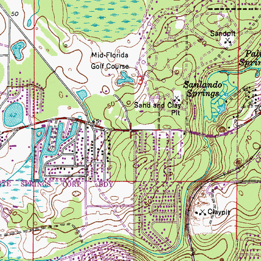 Topographic Map of Goodings Center, FL