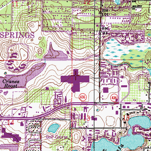 Topographic Map of Altamonte Mall, FL