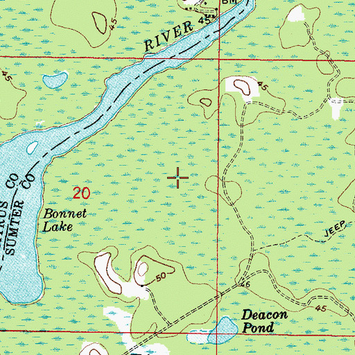 Topographic Map of Southgate Shopping Center, FL