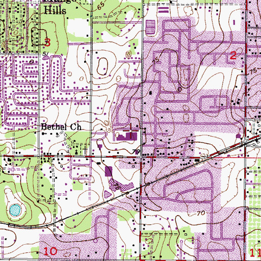 Topographic Map of Northgrove Shopping Center, FL