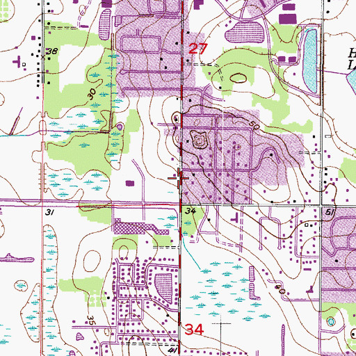 Topographic Map of Oak Park Plaza, FL