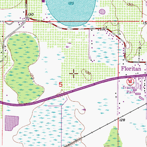 Topographic Map of South Gate Shopping Center, FL