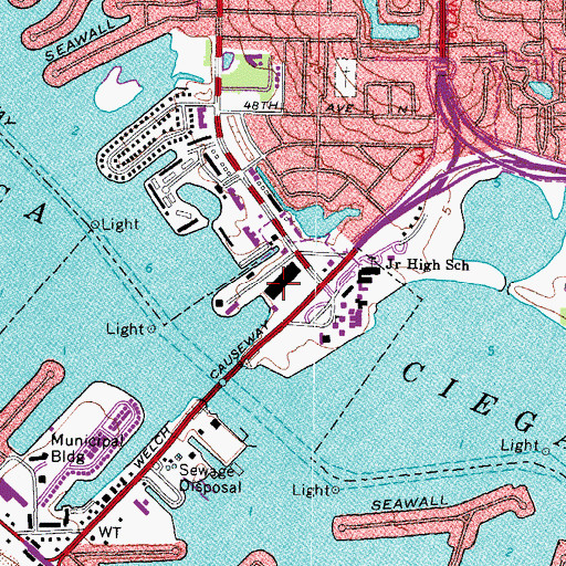 Topographic Map of Madeira Shopping Center, FL