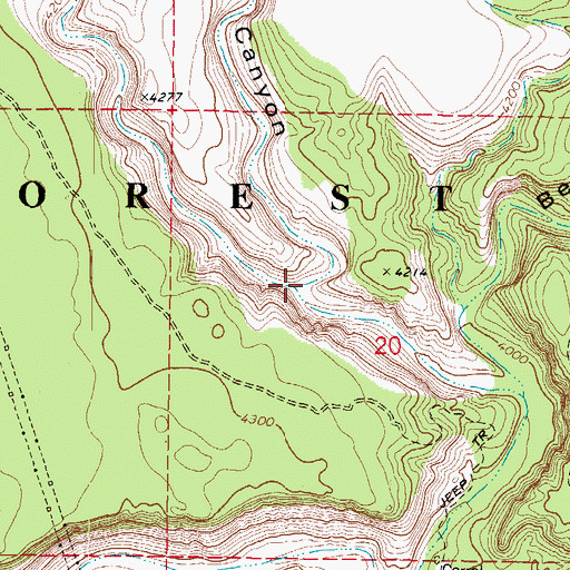 Topographic Map of Grindstone Wash, AZ