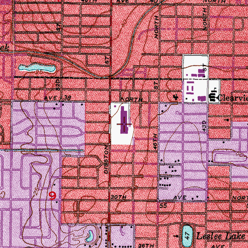 Topographic Map of Disston Plaza, FL