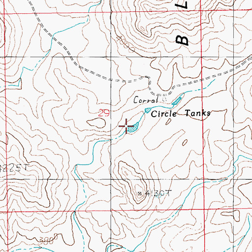Topographic Map of Circle Tanks, AZ