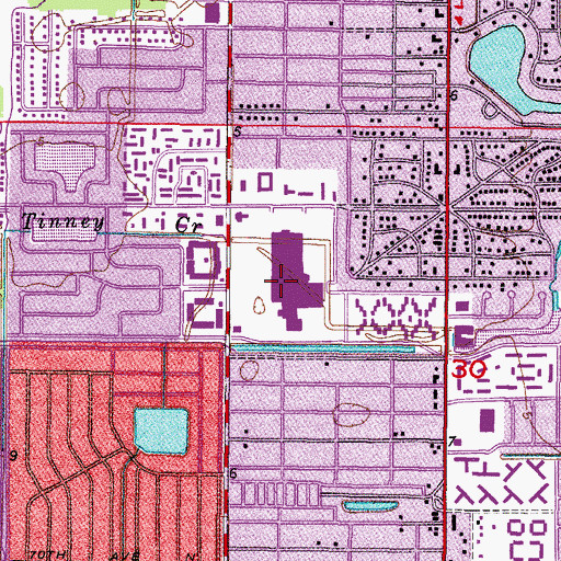Topographic Map of Gateway Mall, FL