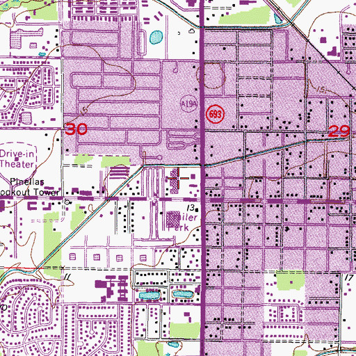 Topographic Map of Park '66' Shopping Center, FL