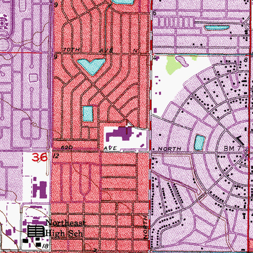 Topographic Map of Rutland Plaza, FL