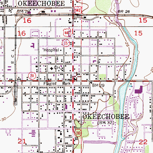 Topographic Map of North Shore Shopping Plaza, FL