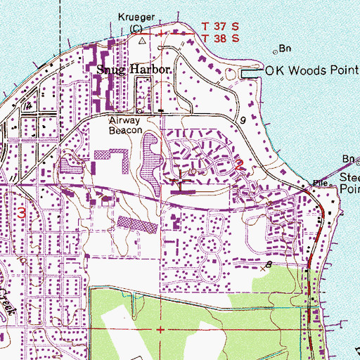 Topographic Map of Cove Center, FL