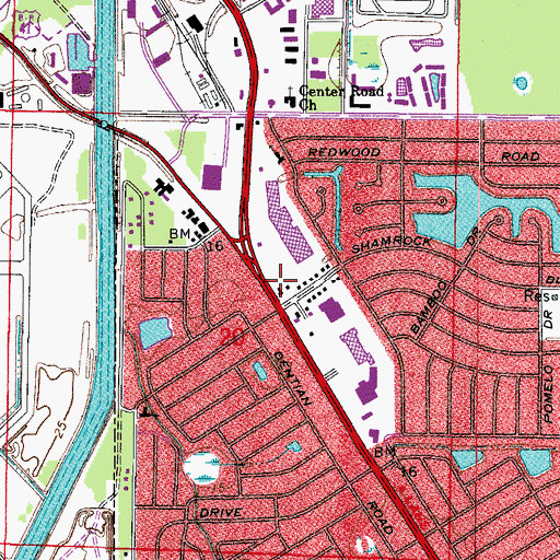 Topographic Map of Venetia Plaza, FL