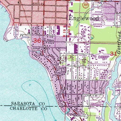 Topographic Map of Central Plaza, FL