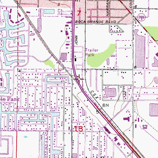 Topographic Map of Cross Trail Center, FL