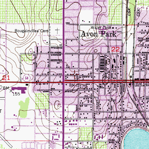 Topographic Map of Avon Plaza, FL