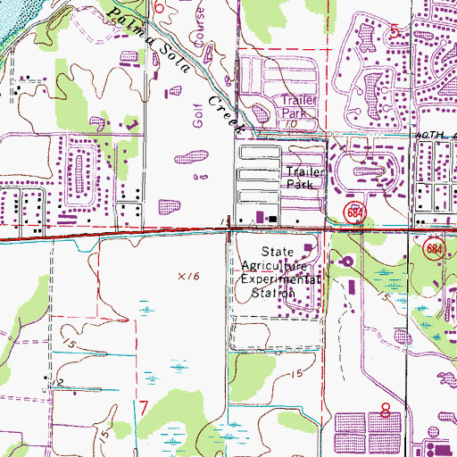 Topographic Map of Lakeside Plaza, FL