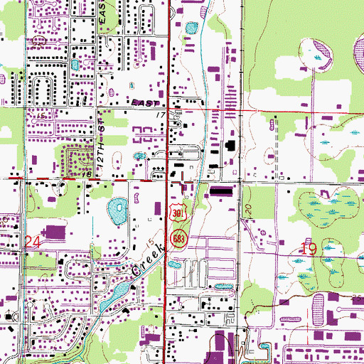 Topographic Map of De Soto Center, FL
