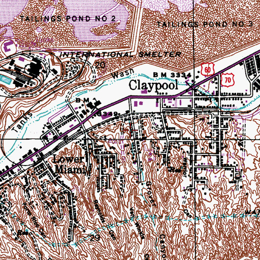 Topographic Map of Grover Canyon, AZ