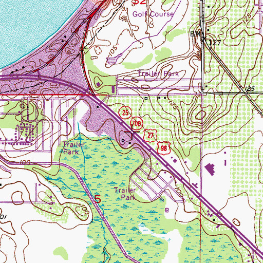 Topographic Map of Towne Center Square, FL