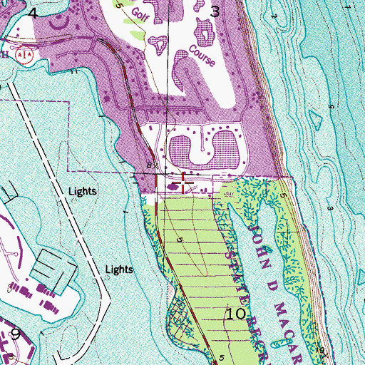 Topographic Map of Gardens East Shopping Center, FL