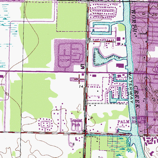 Topographic Map of North Beach Plaza, FL