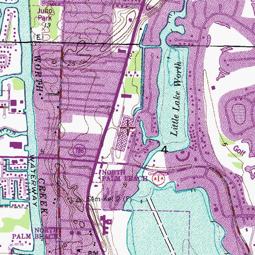 Topographic Map of Oakbrook Square, FL