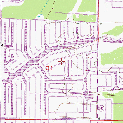 Topographic Map of Coral Gate Shopping Center, FL