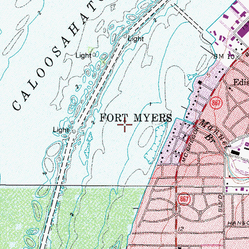 Topographic Map of Boca Grande Railroad Depot Shopping Center, FL