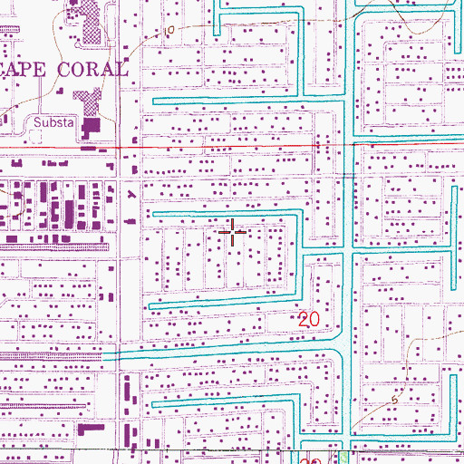 Topographic Map of Old Bridge Square, FL