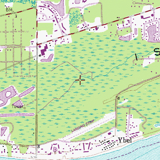 Topographic Map of Periwinkle Place Shopping Center, FL