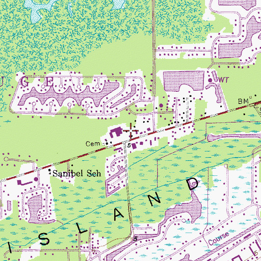 Topographic Map of Tahitian Garden Shopping Center, FL