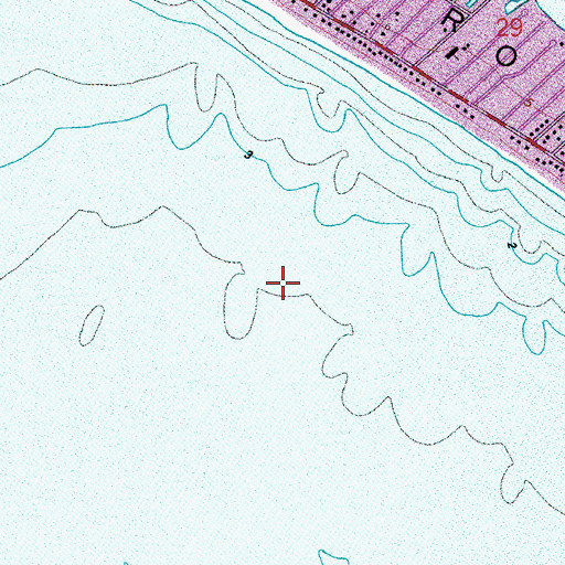 Topographic Map of Key Estero Island Shops, FL