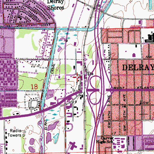 Topographic Map of Oriole Village Plaza, FL