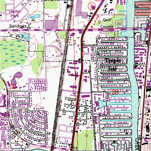 Topographic Map of Old Harbor Plaza, FL