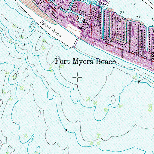 Topographic Map of Lawhon Shopping Center, FL