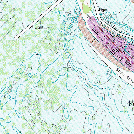 Topographic Map of Plaza Bonita Shopping Center, FL