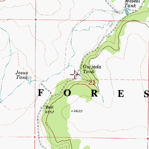 Topographic Map of Guijada Tank, AZ