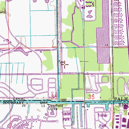 Topographic Map of Town Square Center, FL