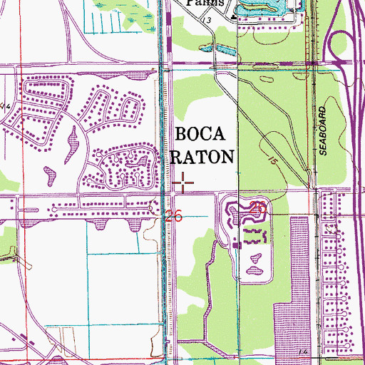Topographic Map of Village Square, FL