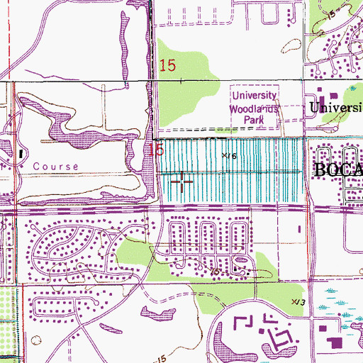 Topographic Map of Shadowood Square, FL