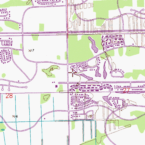 Topographic Map of Fontana Plaza, FL