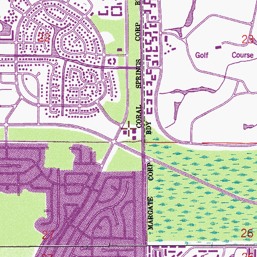 Topographic Map of The Plaza, FL