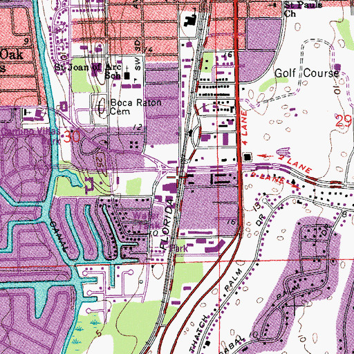 Topographic Map of Tower and Shoppes at the Sanctuary, FL
