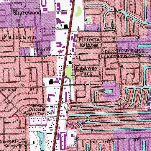 Topographic Map of Village Mart, FL